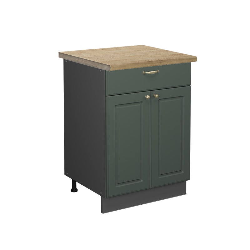 Vicco Szafka dolna do kuchni Fame-Line, Green Gold Country, 60 cm z szufladą, BP Dąb