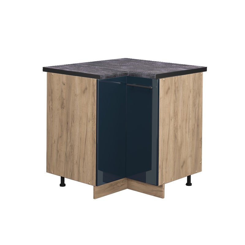 Vicco Szafka narożna Fame-Line, Ciemnoniebieski wysoki połysk, 80.5 cm , BP Antracyt