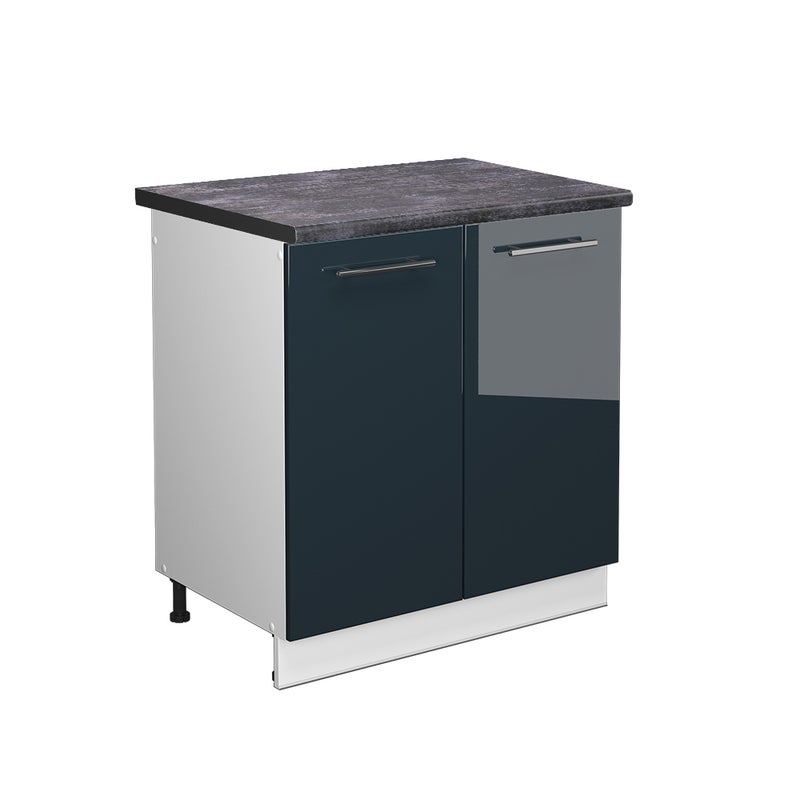 Vicco Szafka pod zlew Fame-Line, Ciemnoniebieski wysoki połysk, 80 cm , BP Antracyt