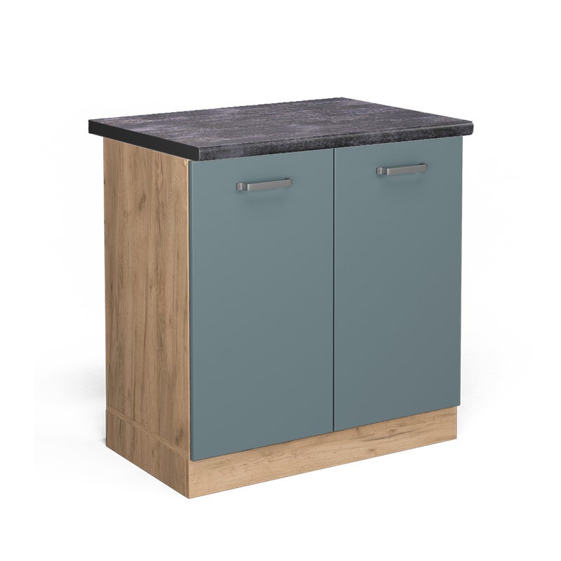 Vicco Szafka pod zlew R-Line, Niebiesko-szary, 80 cm , BP Antracyt