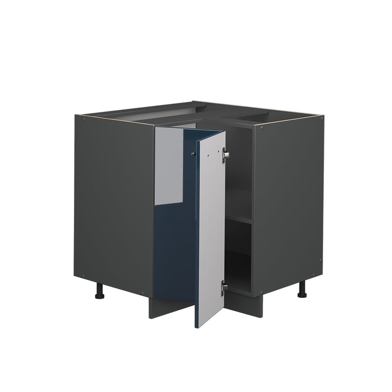 Vicco Szafka narożna Fame-Line, Ciemnoniebieski wysoki połysk, 80.5 cm , BP Dąb