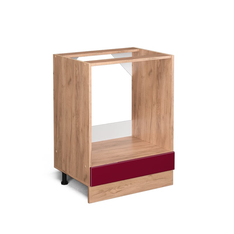 Vicco Szafka kuchenna R-Line, Czerwony połysk, 60 cm bez blatu roboczego