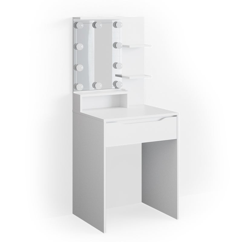 Vicco Stół Madalitional Ruben, Biały, 60 cm z oświetleniem LED