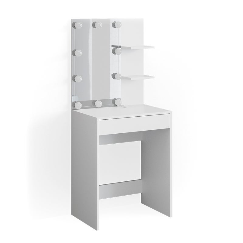 Vicco Stół Madalitional Isabelle, Biały, 60 cm z oświetleniem LED