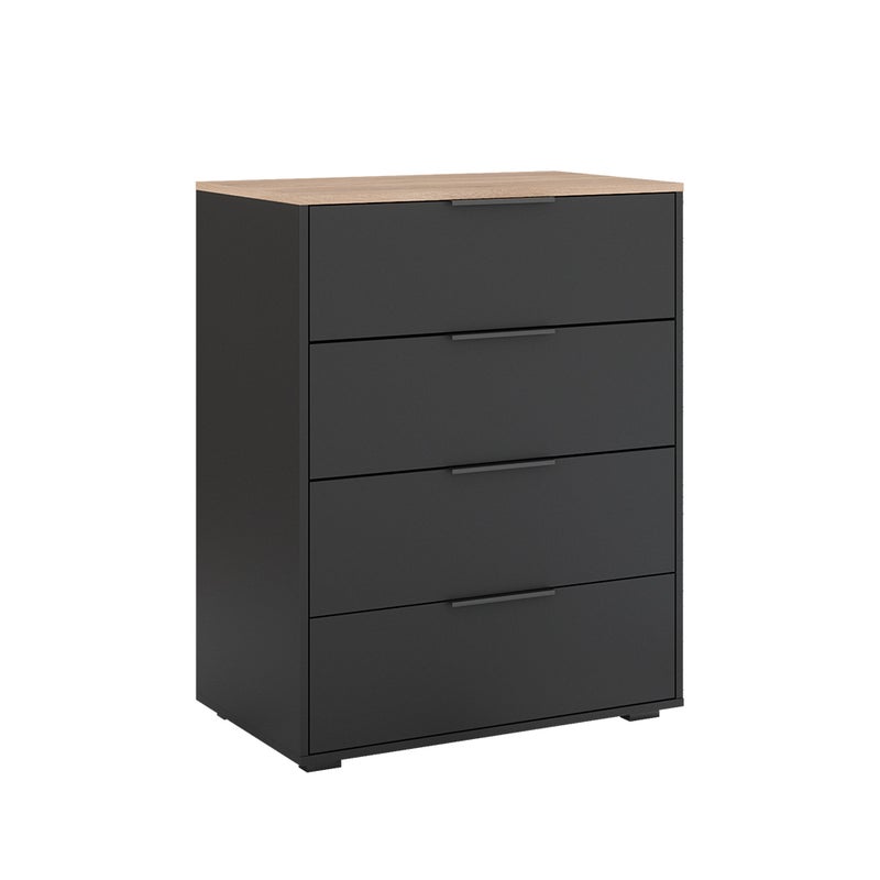 Vicco Komoda Betti, Antracyt/Sonoma, 30 x 83.6 cm z 4 szufladami