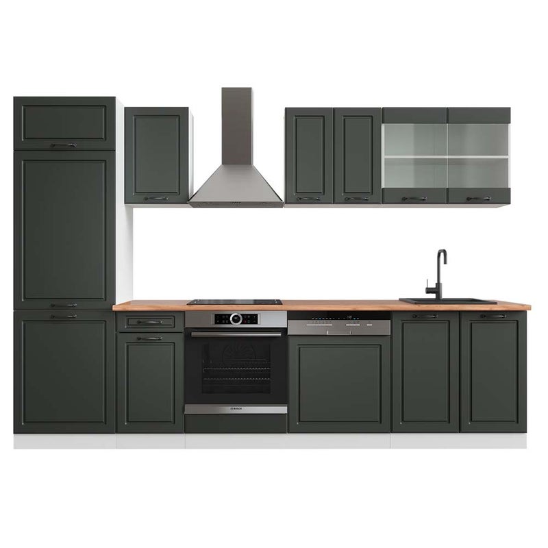 Vicco Aneks kuchenny R-Line, Antracytowy dom wiejski/biały, 300 cm , BP Dąb