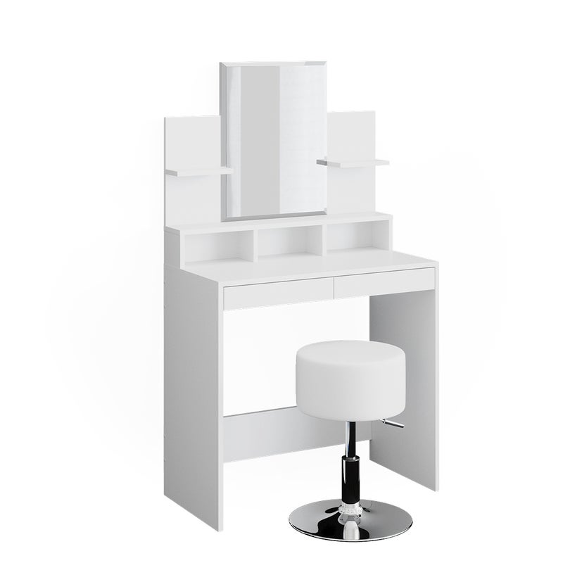 Vicco Stół o jamierze Ania, Biały, 80 cm z taboretem