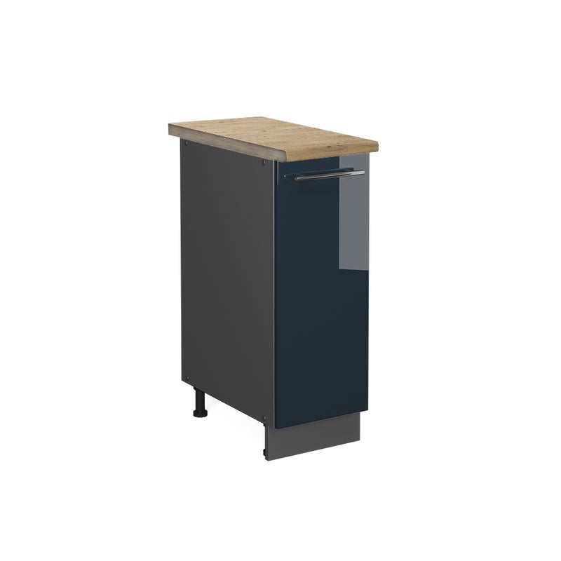 Vicco Szafka apteczna Fame-Line, Ciemnoniebieski wysoki połysk, 30 cm , BP Dąb