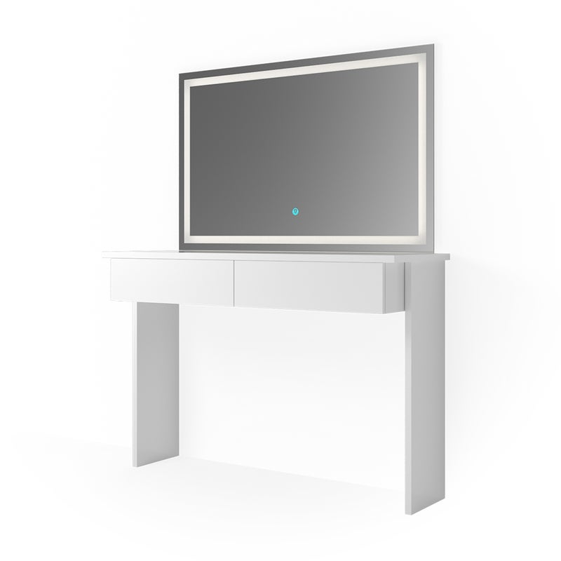 Vicco Stół Madalitional Azur, Biały, 120 cm z lustrem LED