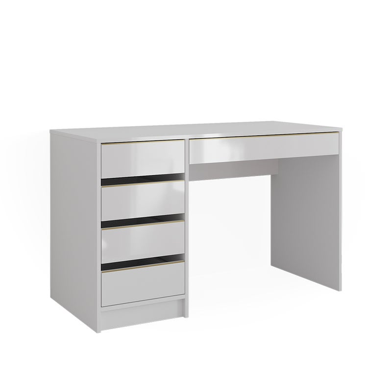 Vicco Stół do toalety Sherry, Biały/złoty, 120 cm Bez lusterka