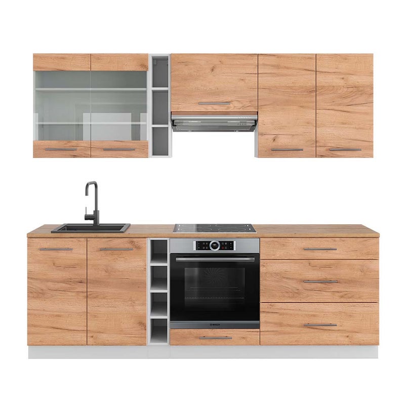 Vicco Szafka kuchenna Fame-Line, Gold power dąb/biały, 235 cm , BP Dąb