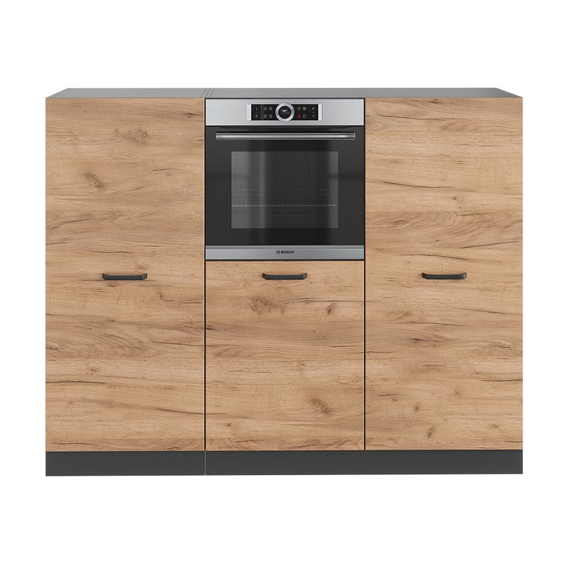 Vicco Blok kuchenny R-Line, Złoty dąb power/antracyt, 180 cm bez blatu roboczego