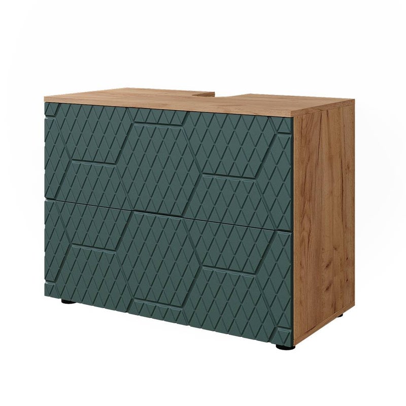 Vicco Szafka podumywalkowa Irma, Zielony, 80 x 58.6 cm z 2 szufladami