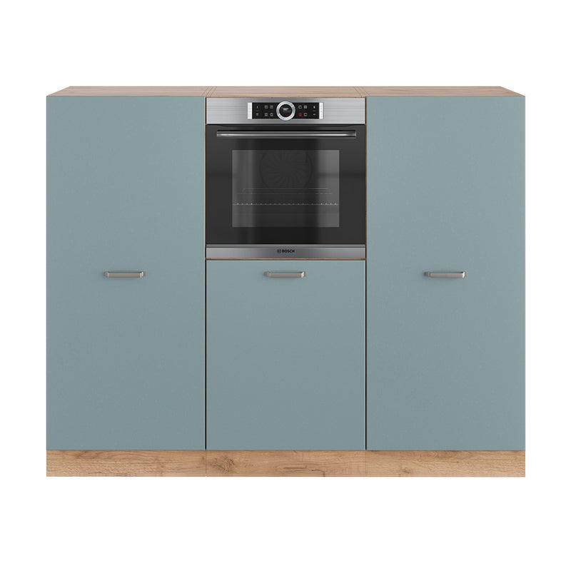 Vicco Blok kuchenny R-Line, Niebiesko-szary/złoty dąb, 180 cm bez blatu roboczego