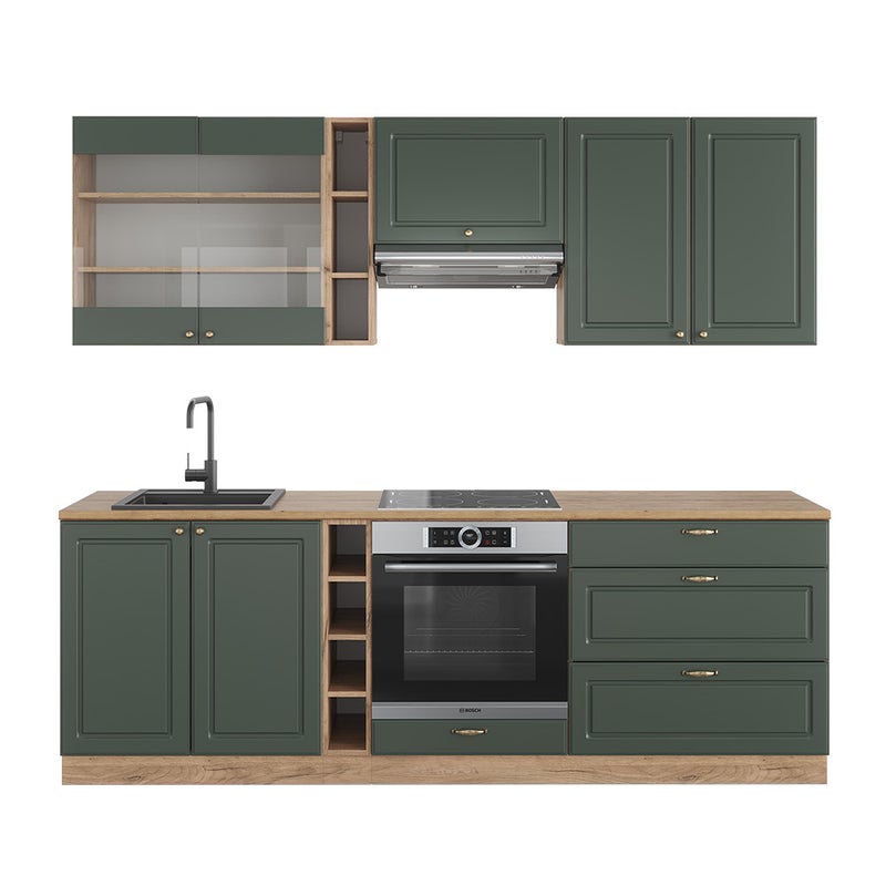 Vicco Szafka kuchenna Fame-Line, Green-Gold Country/Gold Power Oak, 235 cm , BP Dąb