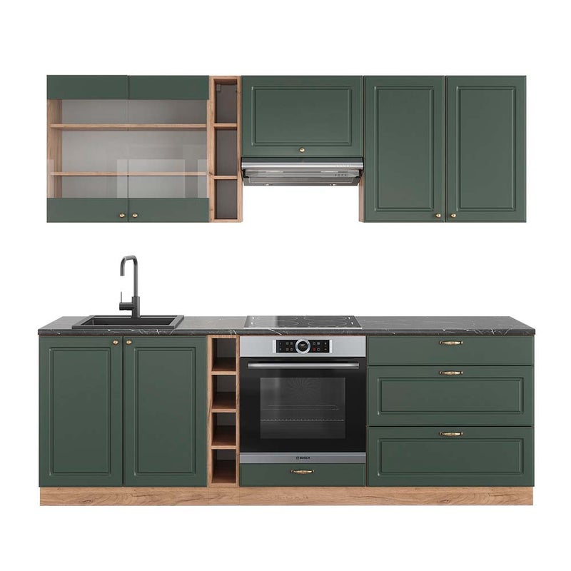 Vicco Szafka kuchenna Fame-Line, Green-Gold Country/Gold Power Oak, 235 cm , BP Antracyt