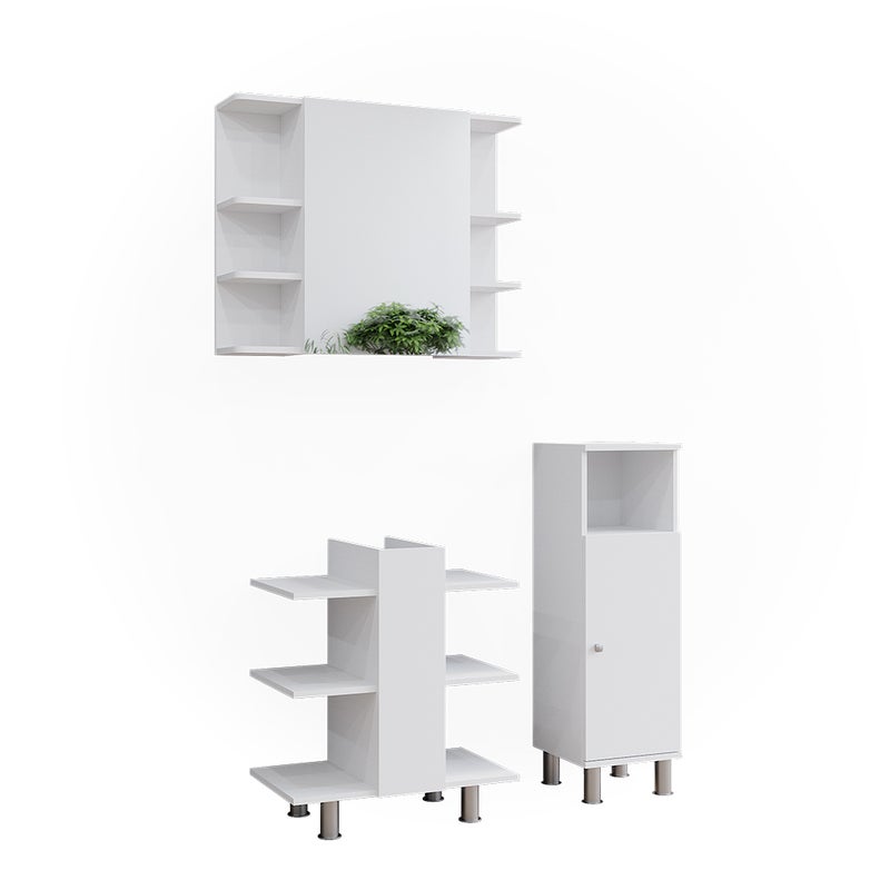 Vicco Zestaw mebli łazienkowych Fynn, Biały, 3 części