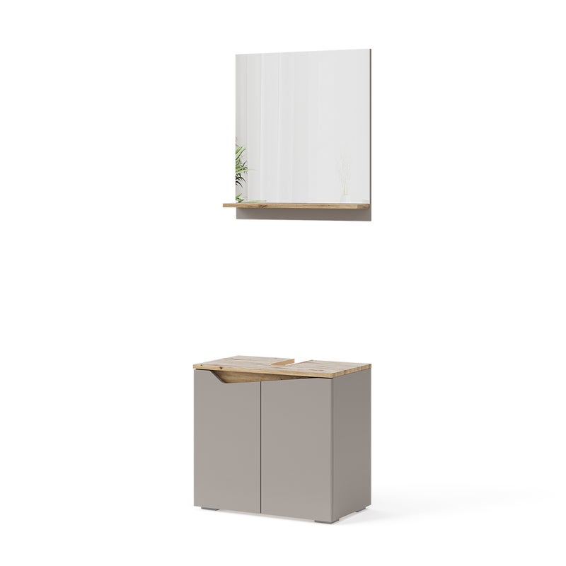 Vicco Zestaw mebli łazienkowych Marelle, Szary, 2 części