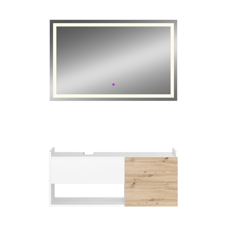 Vicco Zestaw mebli łazienkowych Alf, Biały, 2 części