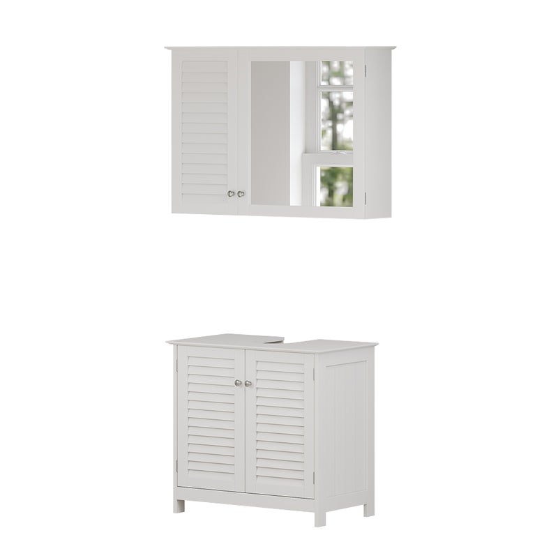 Vicco Zestaw mebli łazienkowych Riad, Biały, 2 części