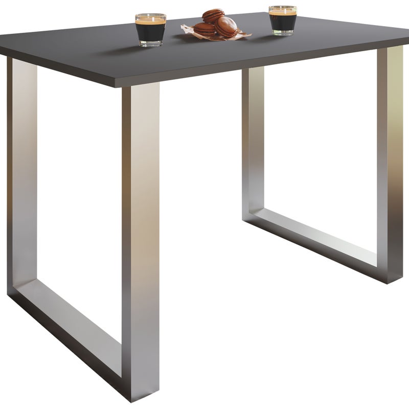 Stół do jadalni Xona Srebro / Antracyt W. 76 x S. 140 x G. 80 cm