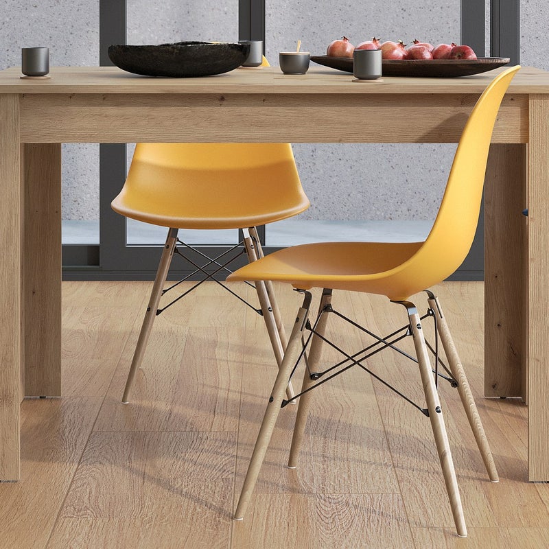 Stół do jadalni rozkładany dla 4 do 6 osób - Naturalny jasny - VENOLA