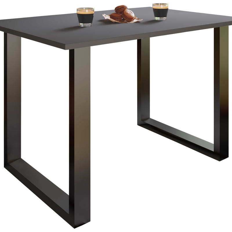 Stół do jadalni Xona Czarny / Antracyt W. 76 x S. 110 x G. 50 cm