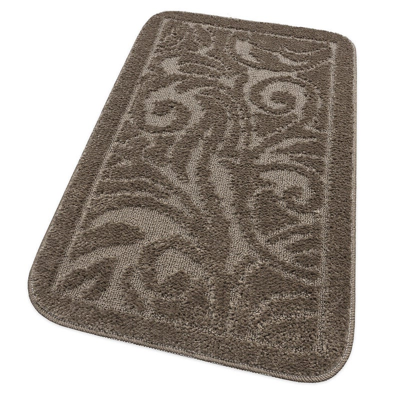 Mata łazienkowa Antypoślizgowy Absorbent 50x110 Cm Barokowy Jednolity Kolor Brązowy