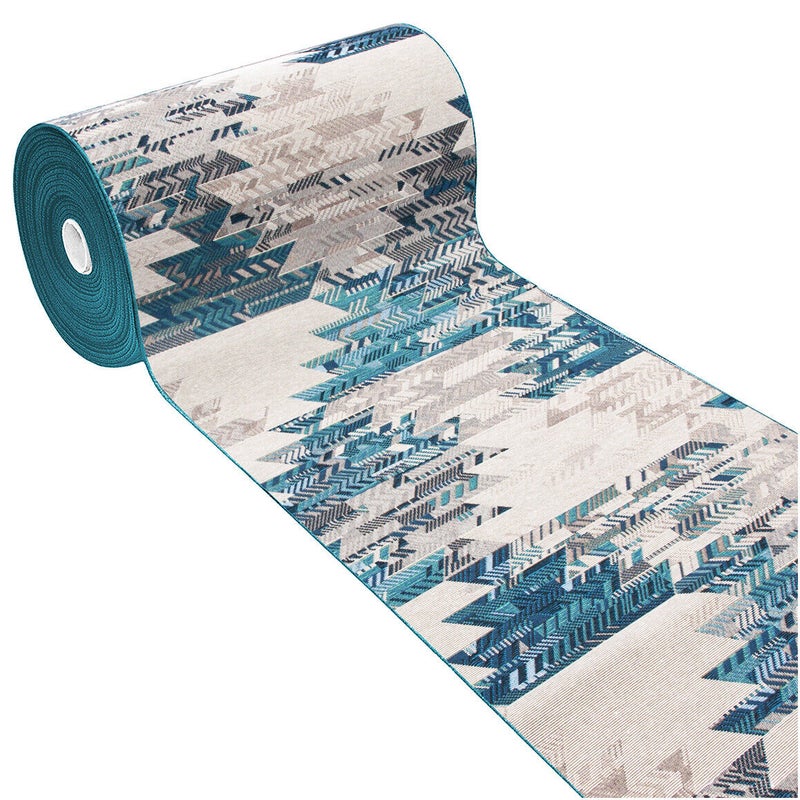 Dywan Kuchenny 54x40 Cm Tkanina Gobelinowa Antypoślizgowy 100% Made in Italy Etyczny Niebieski