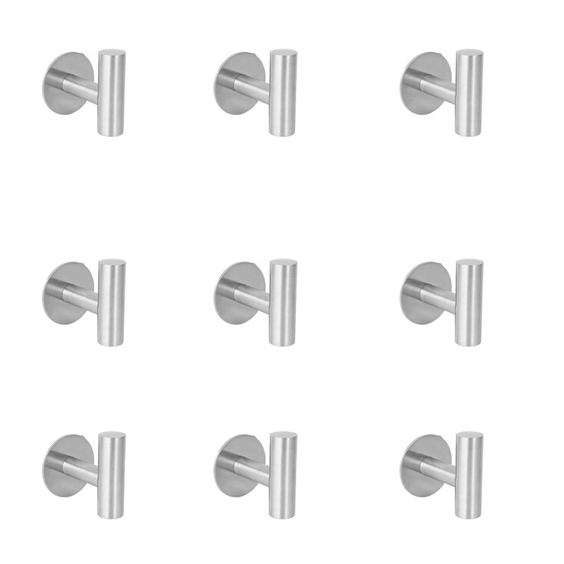 9 sztuk Haczyki na ręczniki Łazienka Haczyki na ręczniki Haczyki na płaszcze Haczyki ścienne Matowe złoto Stal nierdzewna 304 Haczyk