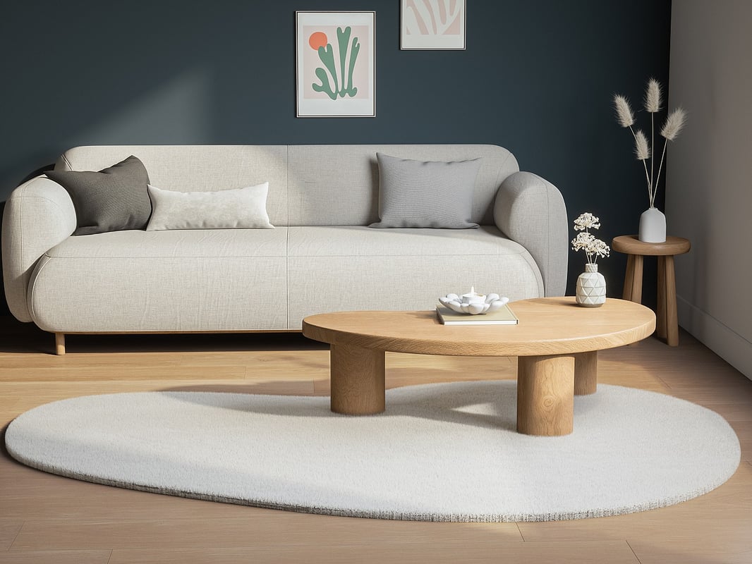 Dywan shaggy organiczny z efektem futra - 200 x 300 cm - Beżowy - GIRONA