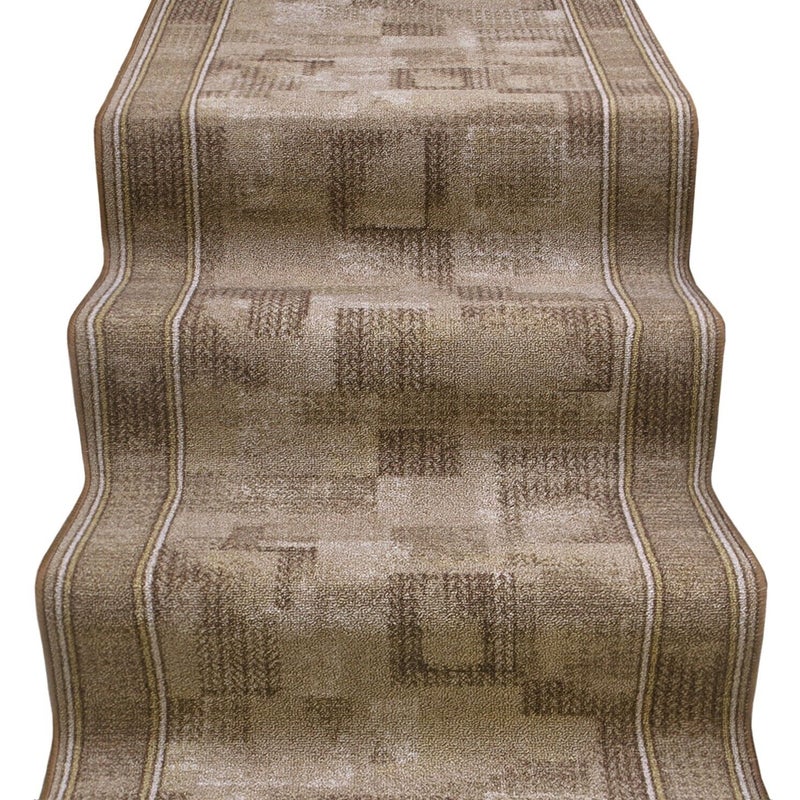 Biegacz Schodowy 67x120 Cm Schody Wejście Burta Dywan Korytarz Kroki Antypoślizgowe Brązowy