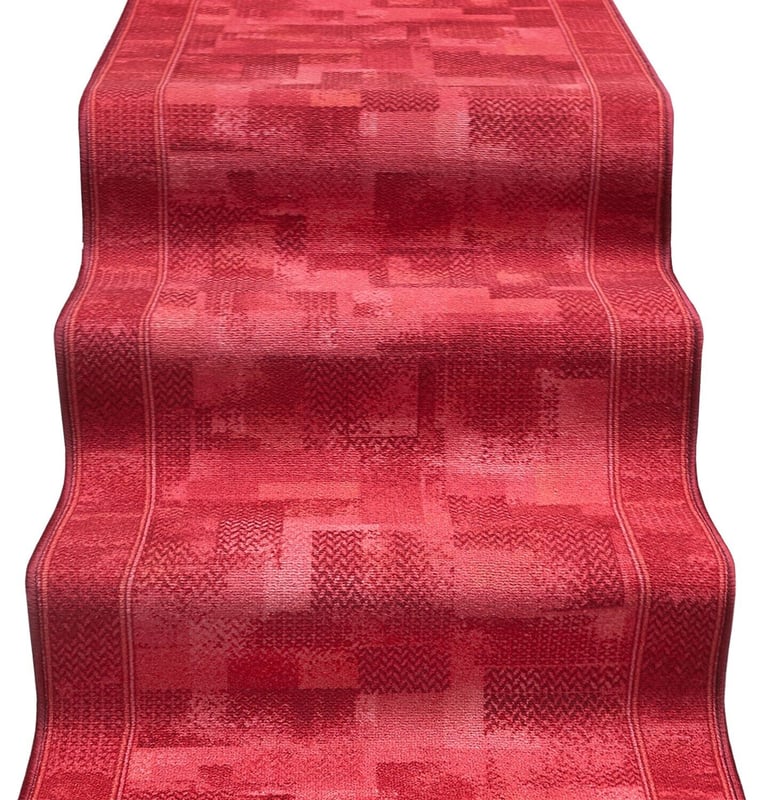 Biegacz Schodowy 67x100 Cm Schody Wejście Burta Dywan Korytarz Kroki Antypoślizgowe Burgundowy