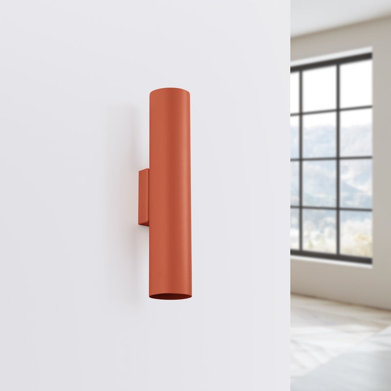 Kinkiet ścienny Lagos ochra czerwona 2xGU10x10W góra-dół wym: 30 x 6 x 8 cm metal IP20 Sollux Lighting