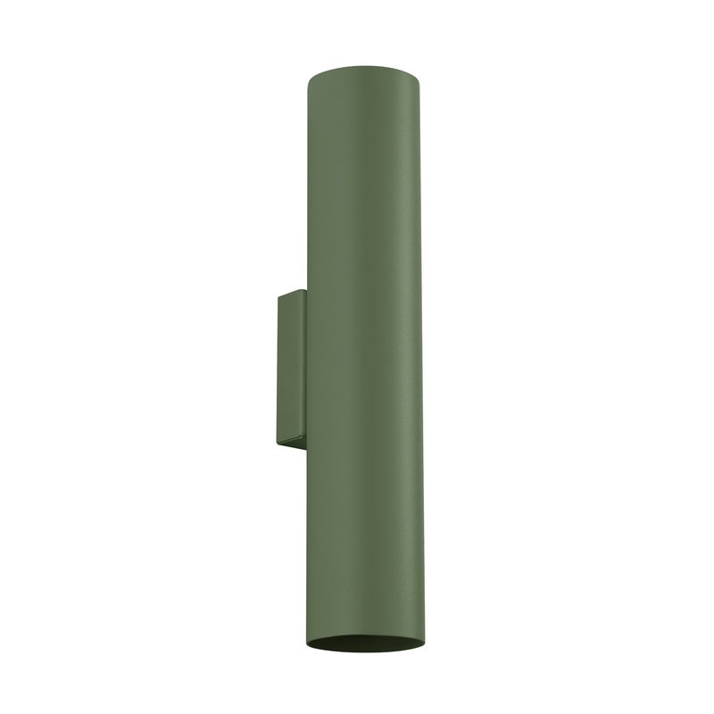Kinkiet ścienny Lagos zielony oliwkowy 2xGU10x10W góra-dół wym: 30 x 6 x 8 cm metal IP20 Sollux Lighting