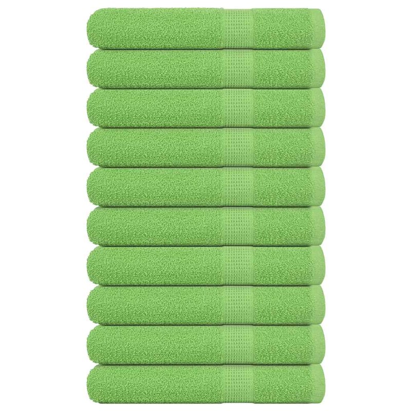 Ręczniki, FROGN, 10 szt, zielone jabłko, 100x200 cm, 360 g/m² vidaXL
