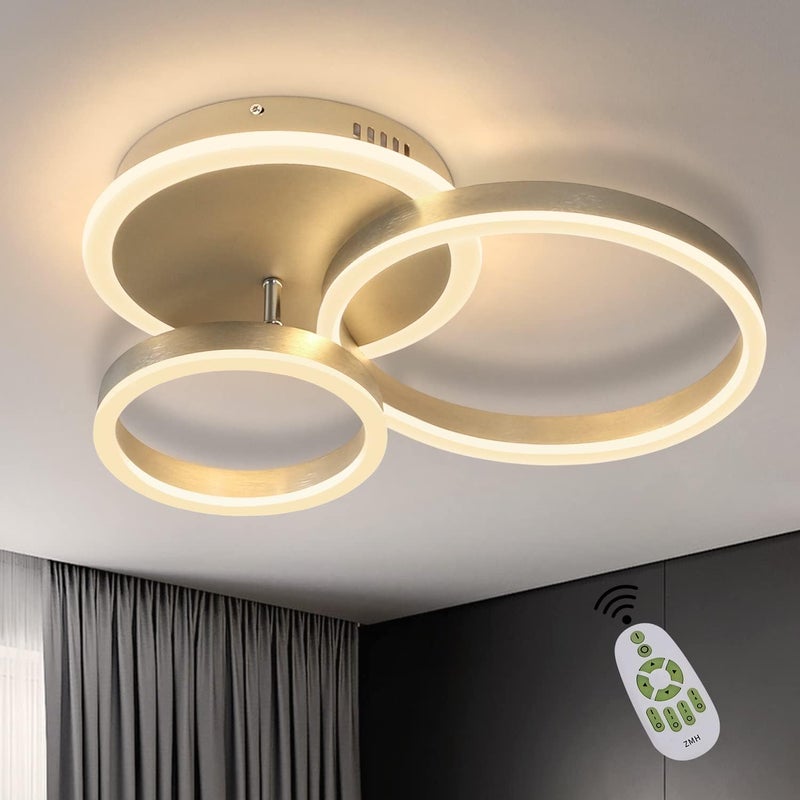 NETTLIFE Lampa sufitowa LED z możliwością przyciemniania i pilotem Modern 46W