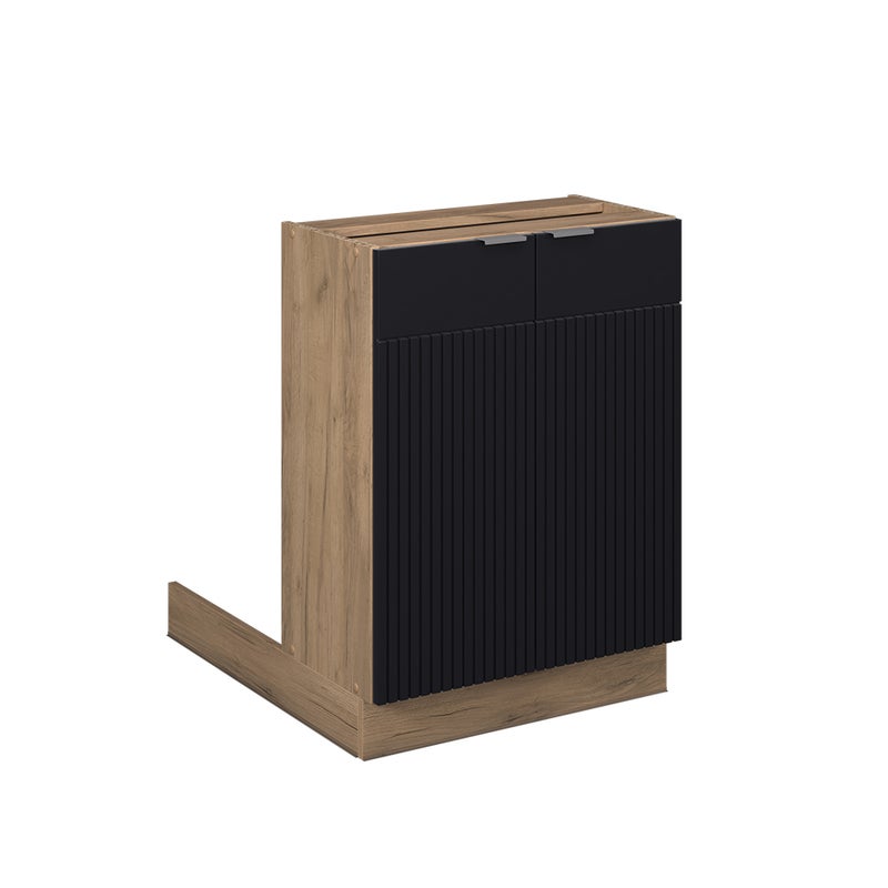 Vicco Wyspa kuchenna Fame-Line, Czarne paski, 60 cm bez blatu roboczego