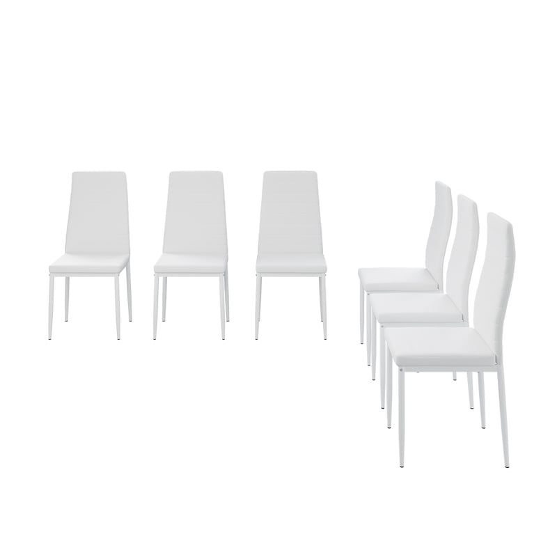 Vicco Krzesło do jadalni Grand, Biały, 42.5 x 48 cm Zestaw 6 sztuk