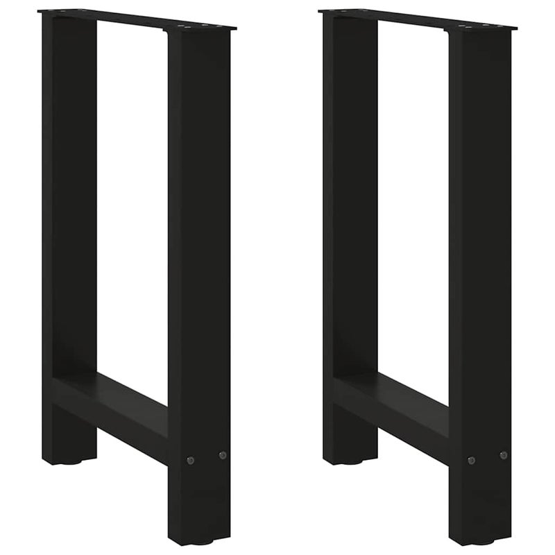 Nogi do stołu jadalnego czarne 2 szt. 50x(72-73) cm stal vidaXL