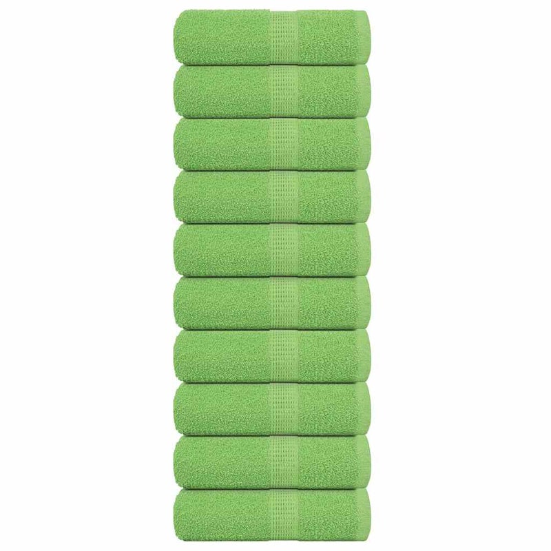 Ręczniki, FROGN, 10 szt., jabłkowo-zielone, 30x30 cm, 360 g/m² vidaXL