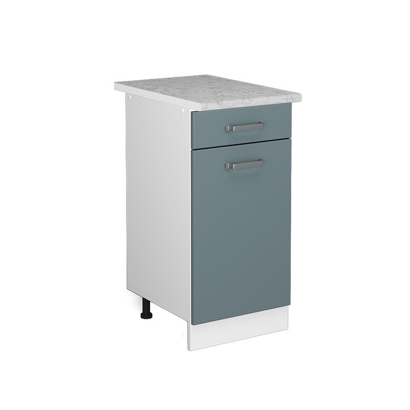 Vicco Uniwersalna jednostka bazowa R-Line, Niebiesko-szary, 40 cm z szufladą, z blatem roboczym