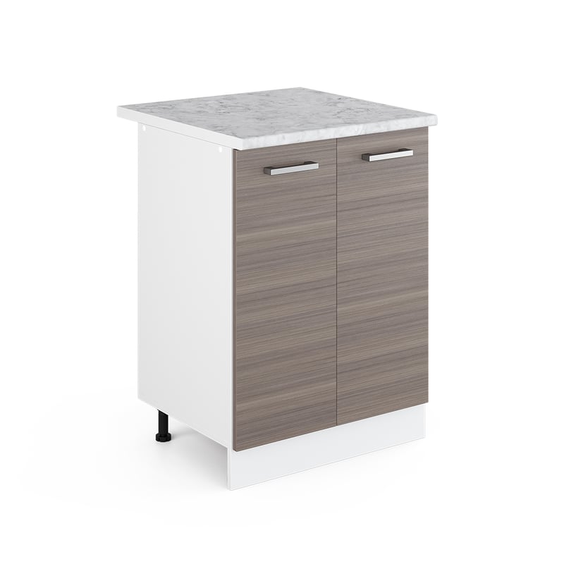 Vicco Uniwersalna jednostka bazowa R-Line, Szary, 60 cm z drzwiami, z blatem roboczym