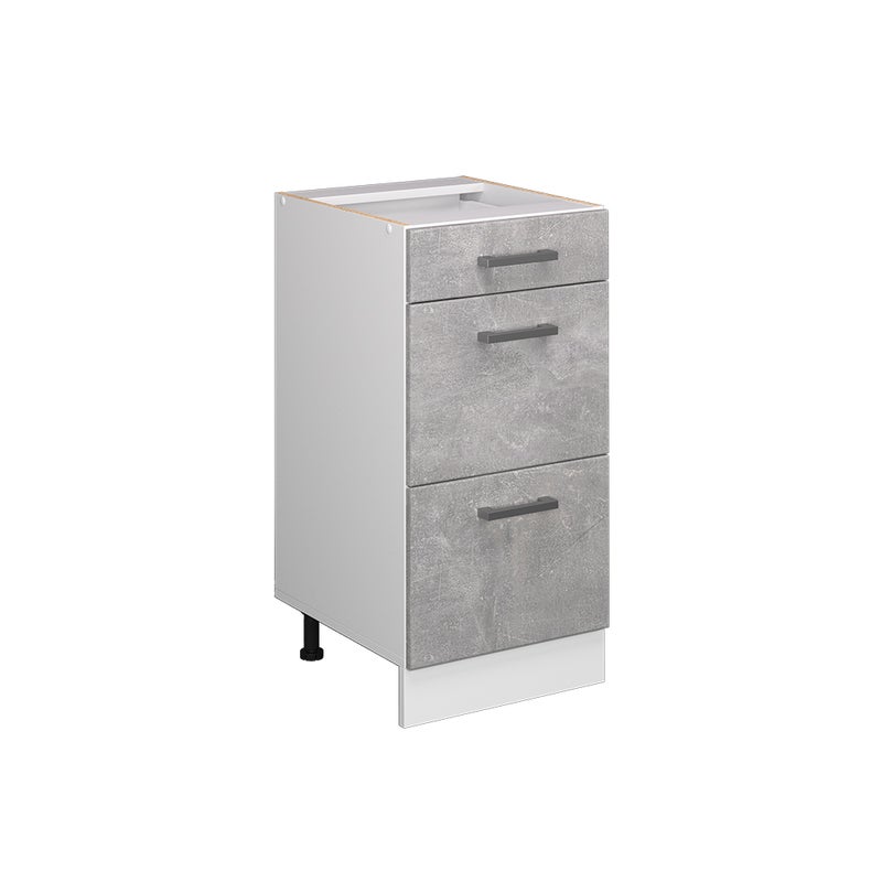 Vicco Uniwersalna jednostka bazowa R-Line, Beton, 40 cm z szufladami, bez blatu roboczego