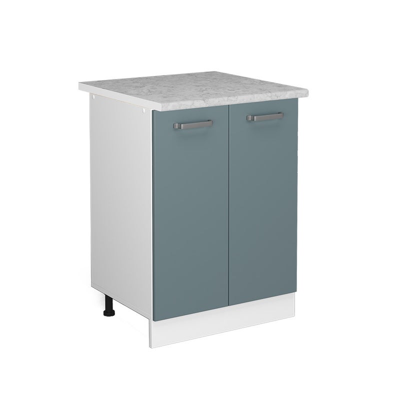 Vicco Uniwersalna jednostka bazowa R-Line, Niebiesko-szary, 60 cm z drzwiami, z blatem roboczym