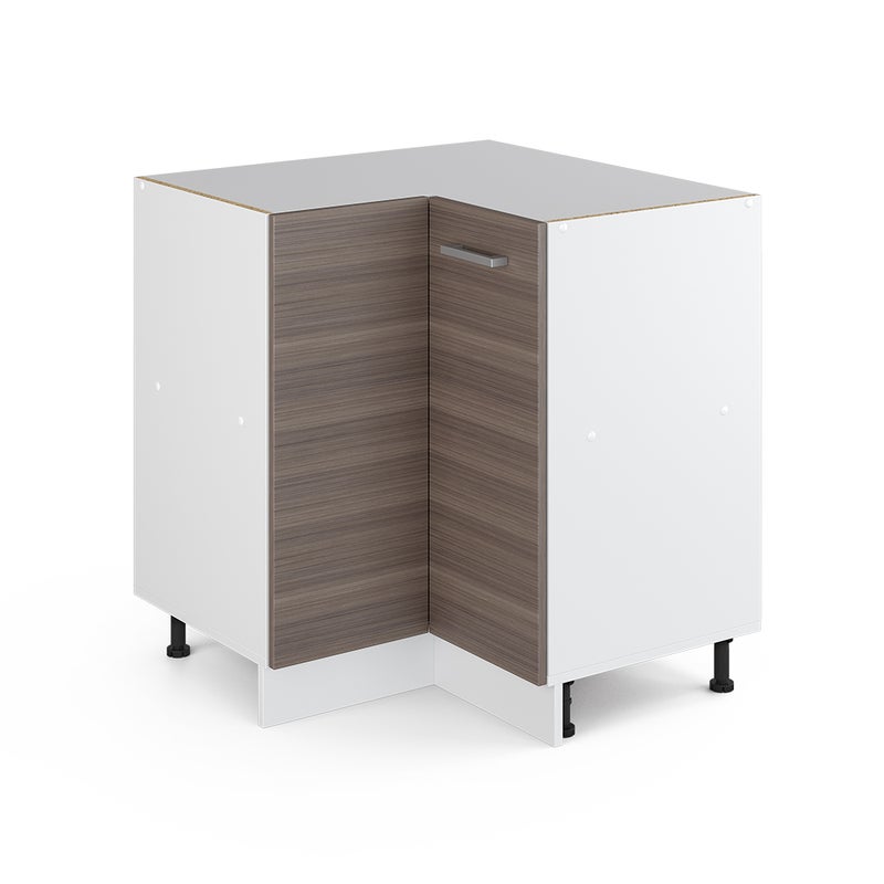 Vicco Uniwersalna szafka narożna R-Line, Szary, 75.6 cm z drzwiami, bez blatu roboczego