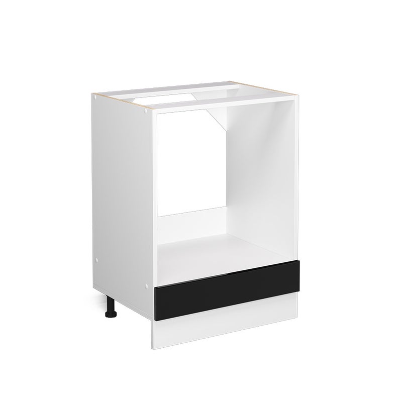 Vicco Uniwersalna jednostka bazowa R-Line, Czarny wysoki połysk, 60 cm z dużą wnęką, bez blatu roboczego