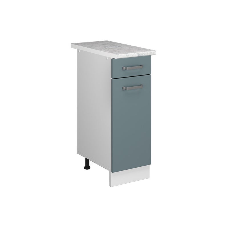 Vicco Uniwersalna jednostka bazowa R-Line, Niebiesko-szary, 30 cm z szufladą, z blatem roboczym
