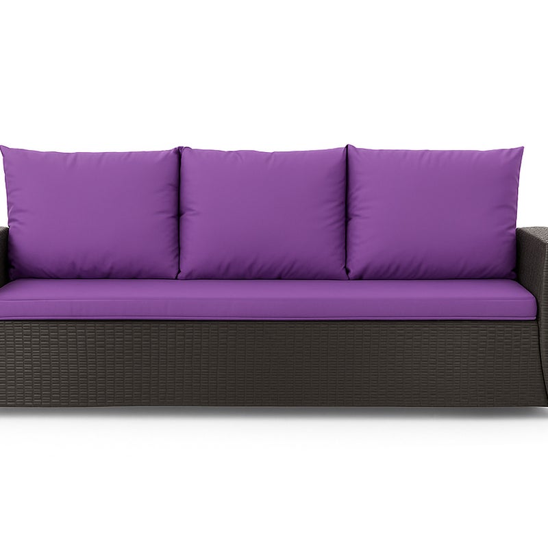 Poduszka ogrodowa na sofę rattanową 160x60x50cm poduszka na meble rattanowe fioletowa, poduszka na balkon taras, poduszki na meble ogrodowe