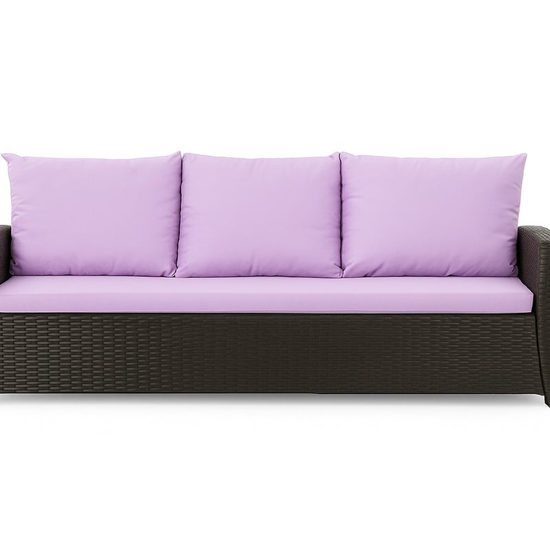 Poduszka ogrodowa na sofę rattanową 160x50x50cm poduszka na meble rattanowe fioletowa, poduszka na balkon taras, poduszki na meble ogrodowe